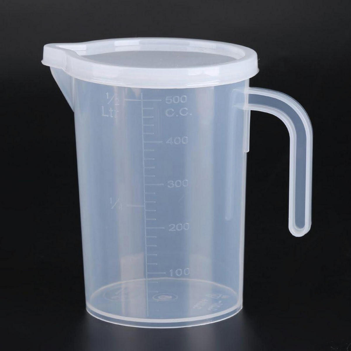 MESSBECHER 500 ml mit Deckel transparent - Transparent, Kunststoff (0.5L)