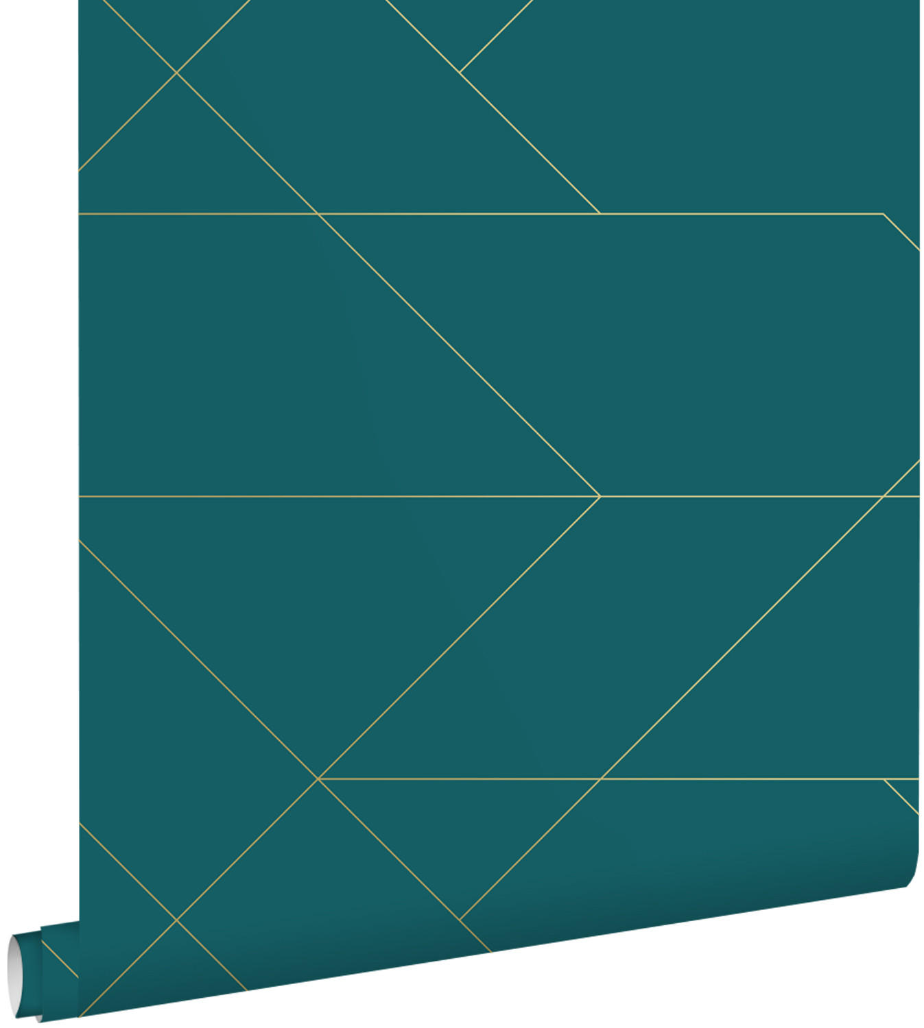 TAPETE grafische Linien 53 cm x 10.05 m - Grün, Papier (53/1000cm) - ESTAhome