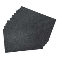 PLATZSETS, 10 Stück, Filz-Optik, dunkelgrau - 45 x 30 cm - Dunkelgrau, Textil (45/30/0.3cm) - Kesper