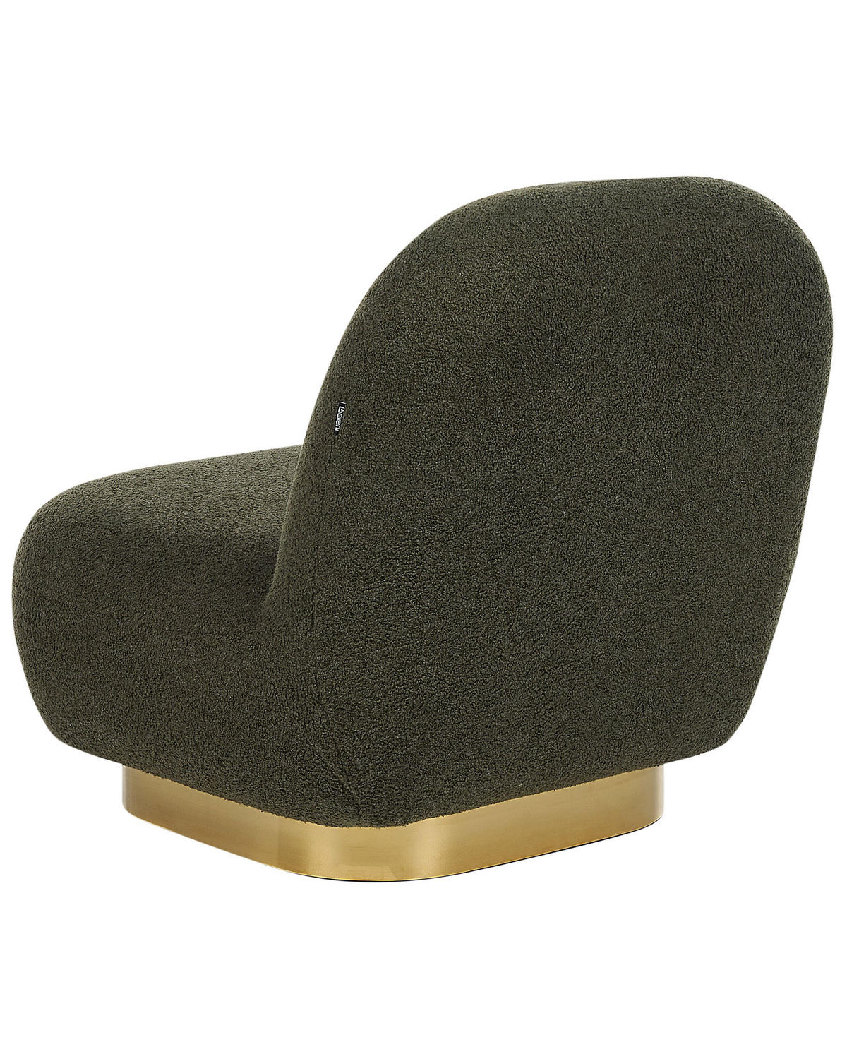 SESSEL Bouclé dunkelgrün/gold Lovlisa - Goldfarben/Grün, Textil (62/76/70cm) - Beliani