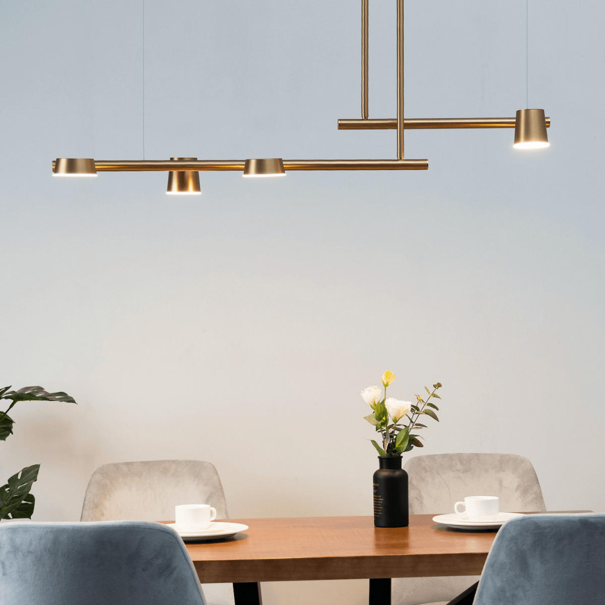HÄNGELEUCHTE Pedri, Gold / Messing, 115cm - Goldfarben, Metall (100/30/100cm) - KOSILUM
