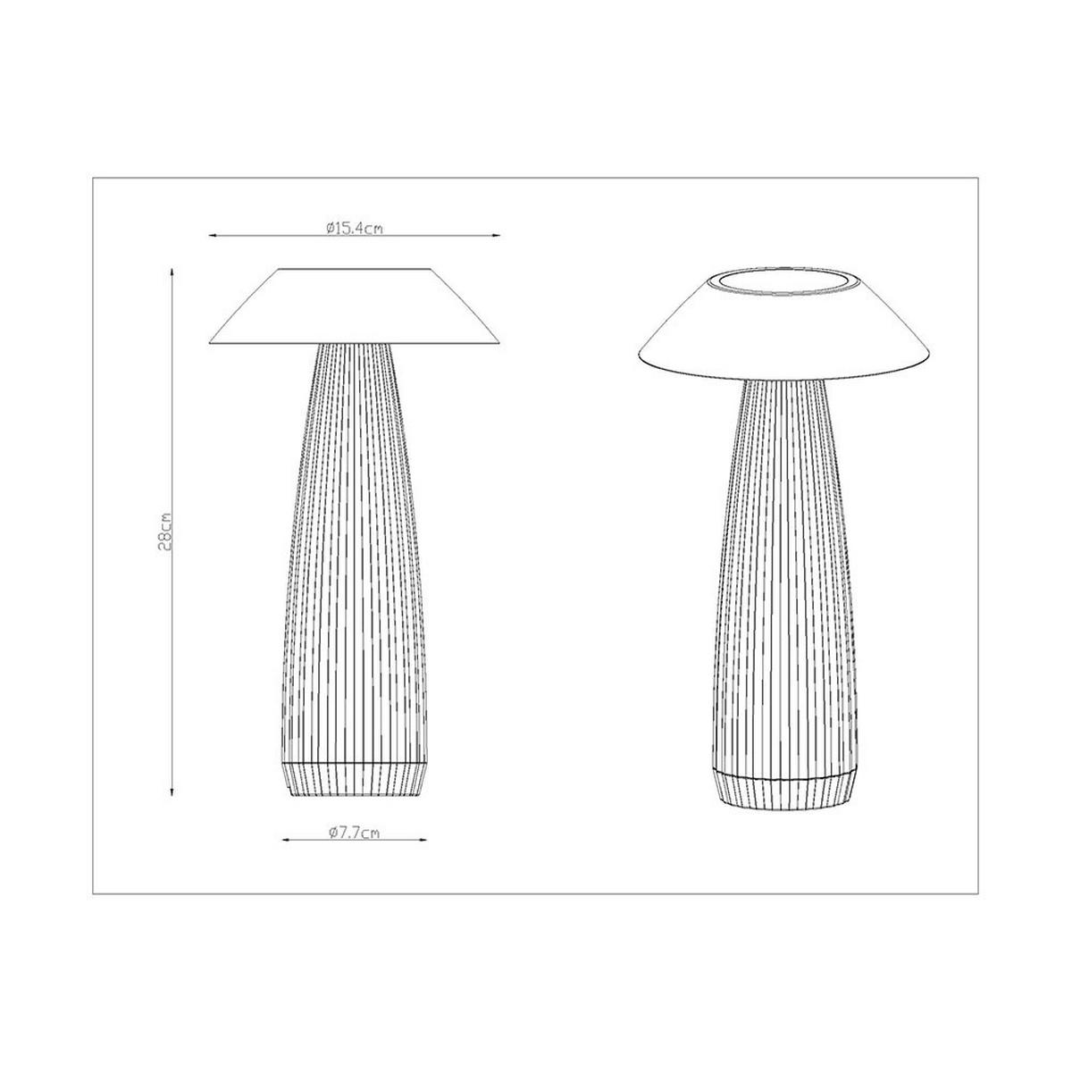 LED-TISCHLEUCHTE ILLUMI, weiß matt, Touchdimmer, Akku - Weiß, Kunststoff (15.4/15.4/28cm) - Globo Lighting