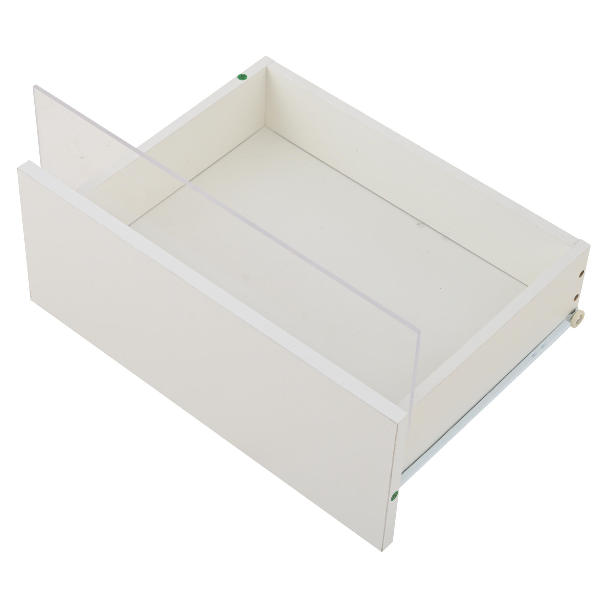 COUCHTISCH 90/45/35,5 cm mit LED-Beleuchtung, herausnehmbarem Tablett und 2 Schubladen, Hochglanz mit Hartglas, Weiß - Weiß, Holzwerkstoff (90/45/35.5cm) - Redom