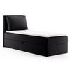 BOXBETT Egro Mini - 100x200 - schwarz (Kronos 07, Velvet) - Schwarz, Holz/Holzwerkstoff (100/200cm) - Sofnet