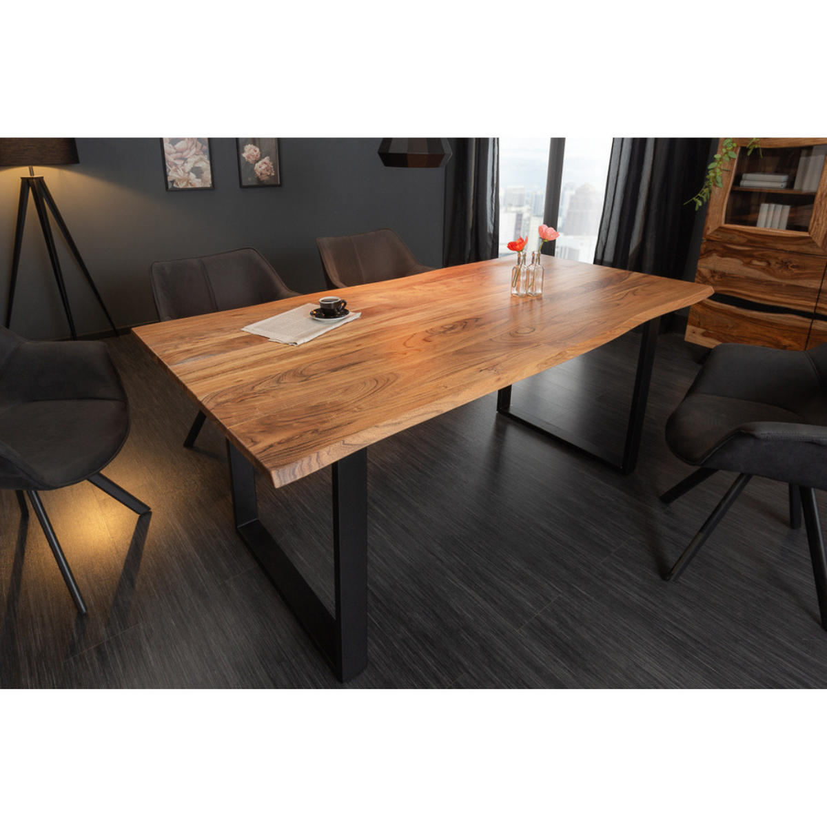 ESSTISCH MAMMUT Akazie 180cm - Braun, Holz (90/180/77cm) - riess-ambiente