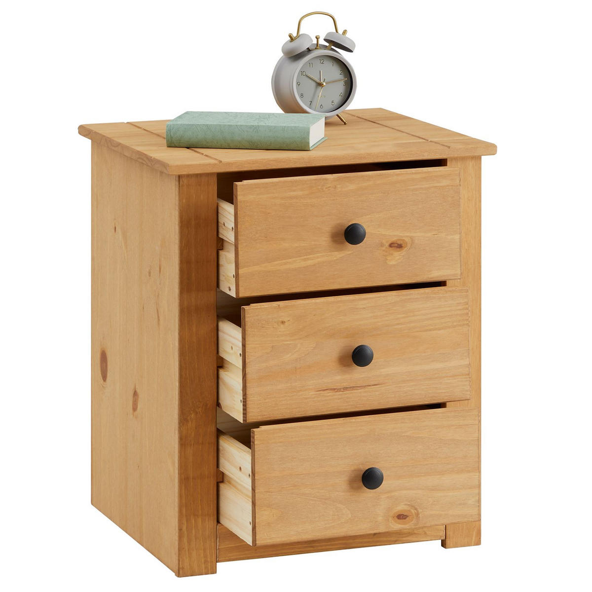 NACHTKOMMODE CANCUN gebeizt/gewachst - Kieferfarben, Holz (46/57/40cm) - CARO-Möbel