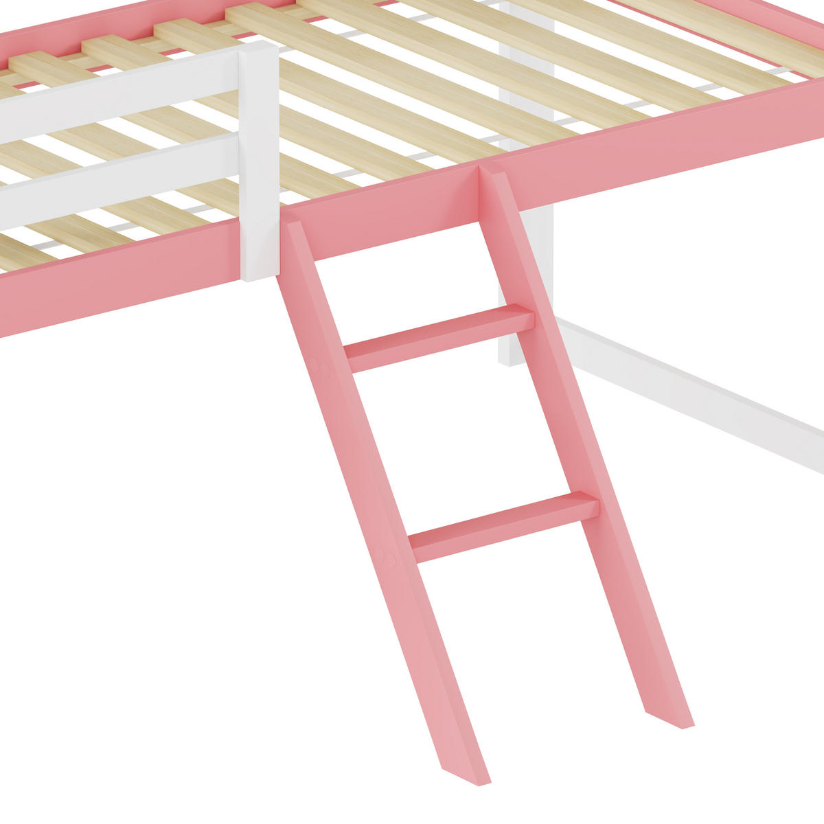 HOCHBETT 90/200 cm Weiß + Rosa - Pink/Weiß, Holz