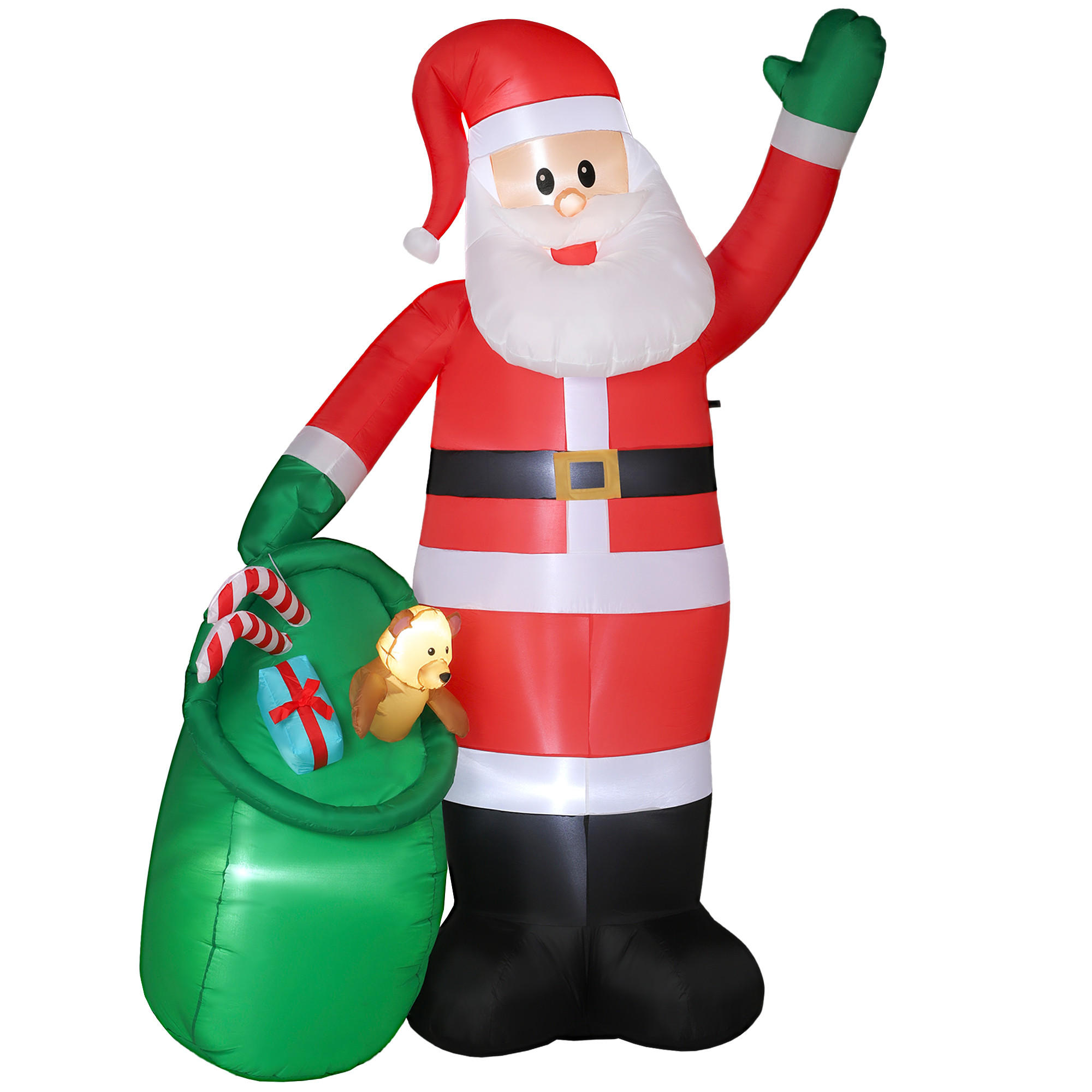 NAFUKOVACÍ Santa Claus, polyester, červený - červená, textil (90/275/180cm) - Outsunny