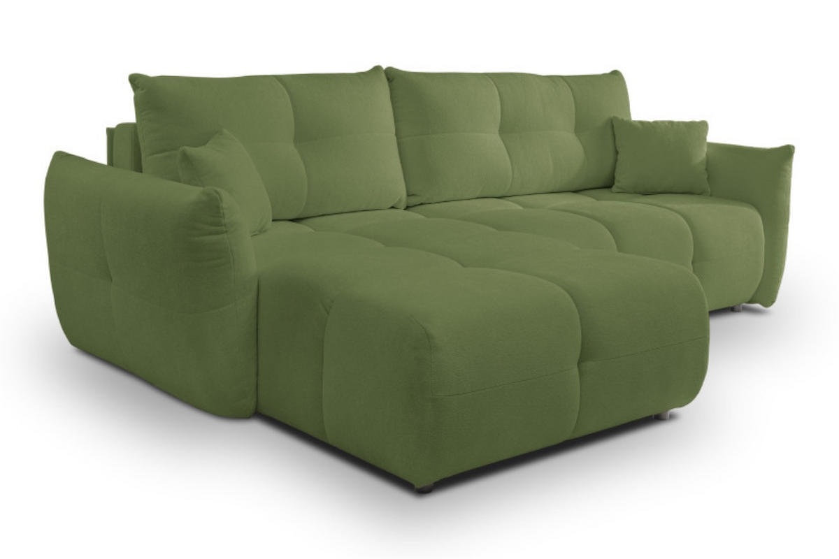 ECKSOFA Grün BOSE Mit Schlaffunktion Links - Grün, Textil (257/177cm) - Sepro Meble