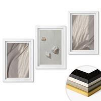 WANDBILDER 3er-Set - 20x30 cm Weißer Rahmen - Nahaufnahmen der Struktur im Boho-Stil - Weiß, Kunststoff (20/30cm) - ArtPrintCave