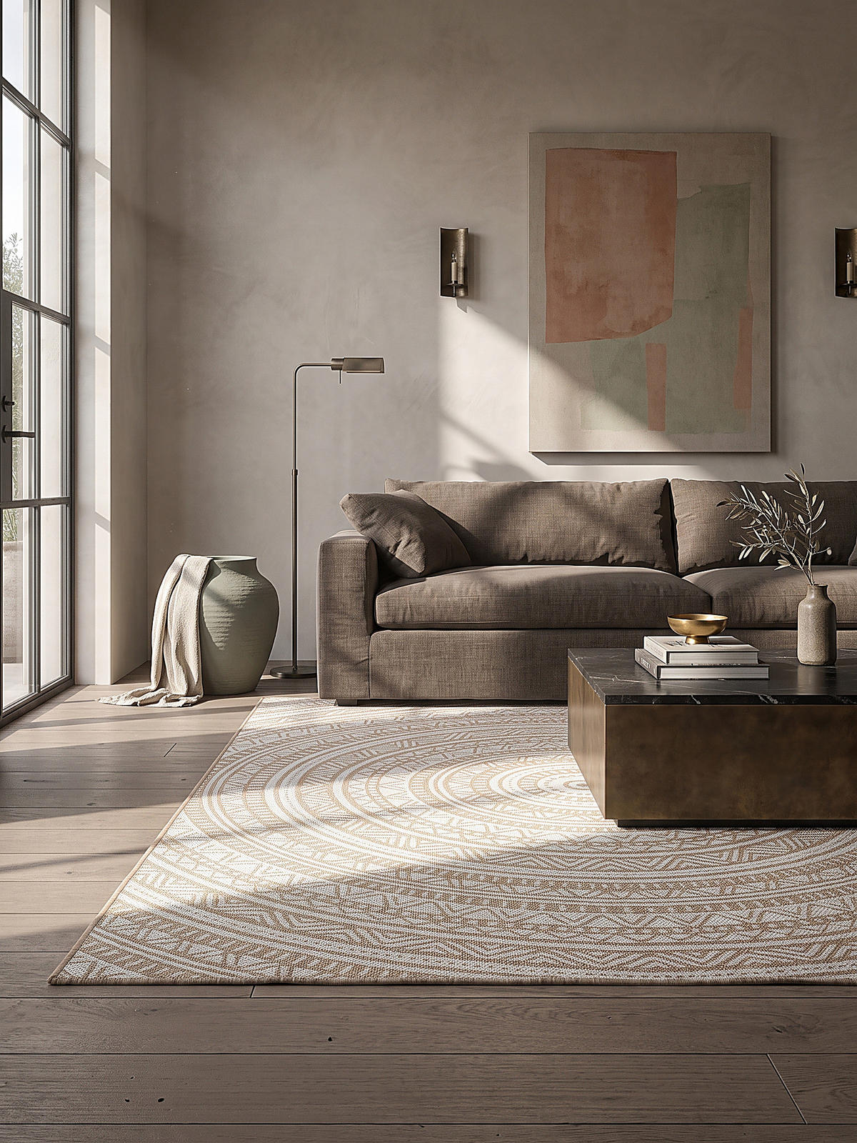 TEPPICHLÄUFER Orientalisch BORNO Polypropylen Natur 80 x 200 cm - Beige, Textil (80/200cm) - KADIMA DESIGN