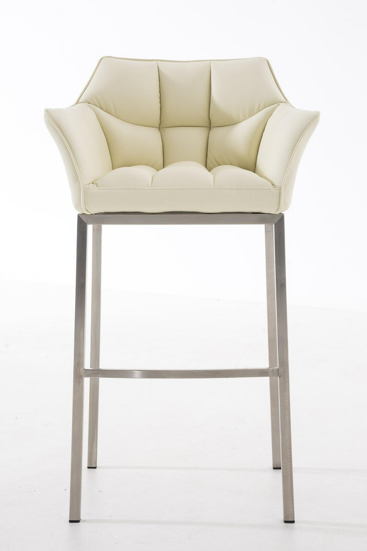 BARHOCKER Damaso 110x64x48 cm creme - Creme, Leder (64/110/48cm) - furnicato