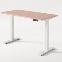 SCHREIBTISCH Elektrisch Höhenverstellbarer HomeOne 140x70cm Weiß/Rosa mit Memory-Funktion, Anti-Kollisions Technologie - Pink/Weiß, Holzwerkstoff (70/140/72cm) - Desktronic