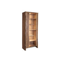 VITRINE Akazie 81x45x204 natur lackiert PURE ACACIA #107 - Braun, Holz (81/204/45cm) - Massivmoebel24