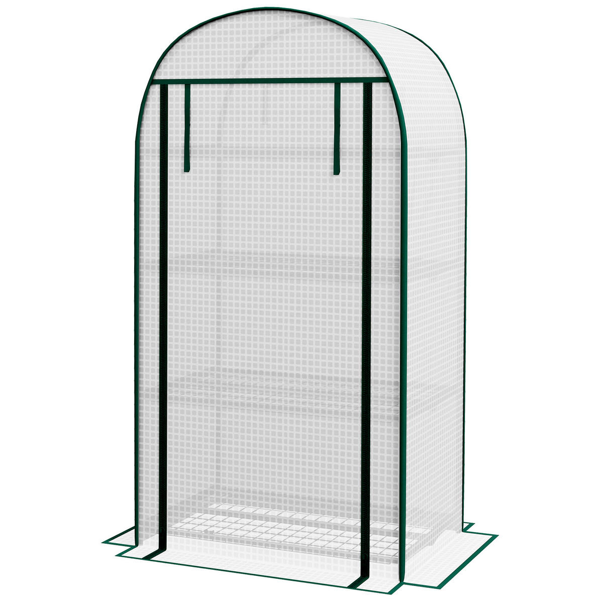 GEWÄCHSHAUS DE-11980 mit 4 Etagen & Rolltür Weiß - Weiß, Kunststoff (50/160/80cm) - ComfortXL