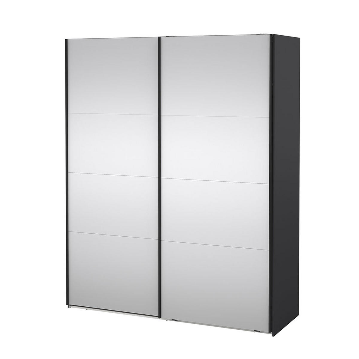 SCHIEBETÜRENSCHRANK, Catania, Grau, Holzwerkstoff, 179 x 67 x 221 cm - Grau, Holzwerkstoff (179/221/67cm) - ebuy24