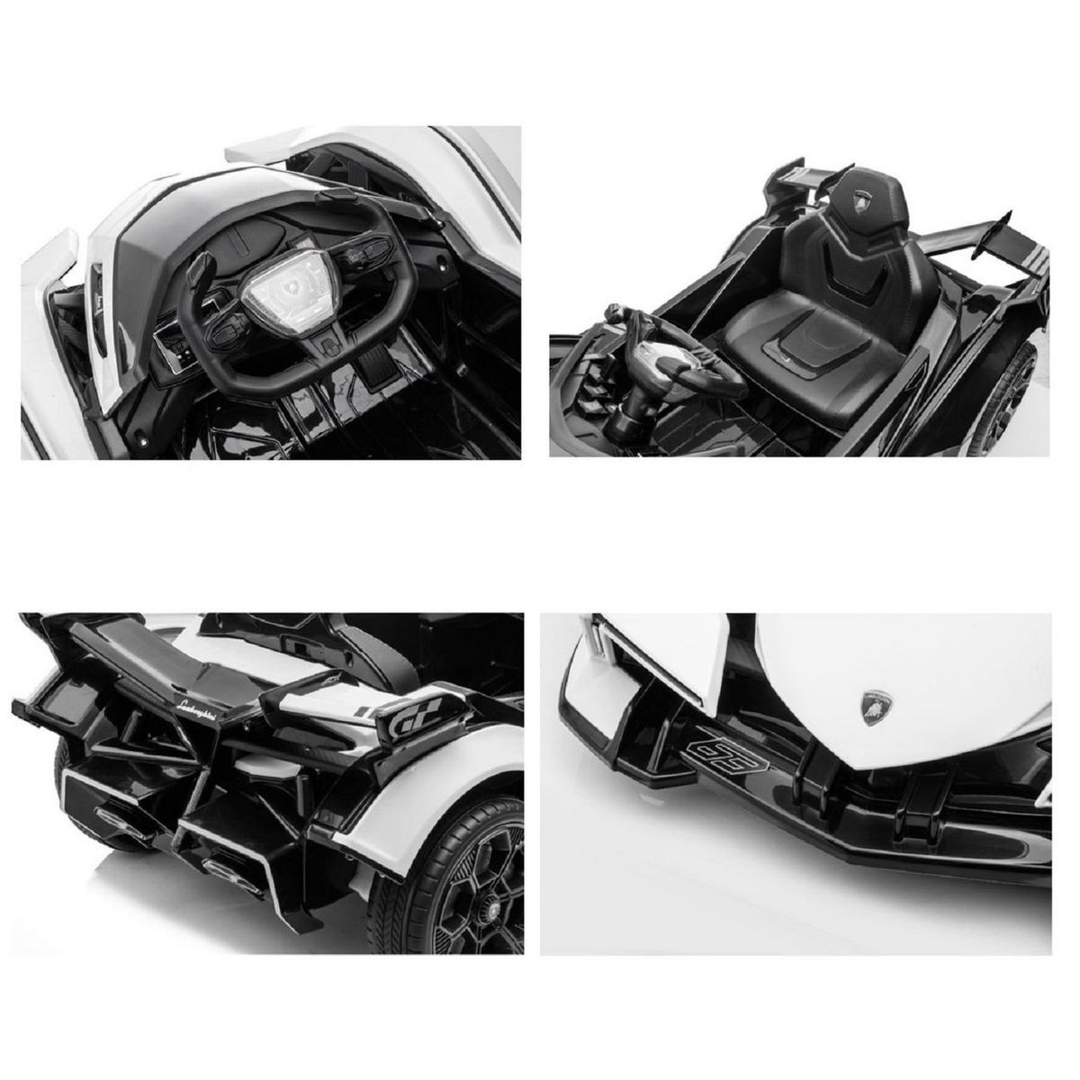 KINDER ELEKTROAUTO Lamborghini V12 Vision Gran Turismo pink Fernbedienung, MP3-Anschluss, Musikfunktion, Batterieanzeige - Rosa, Kunststoff (117/66/50cm) - Es-Toys