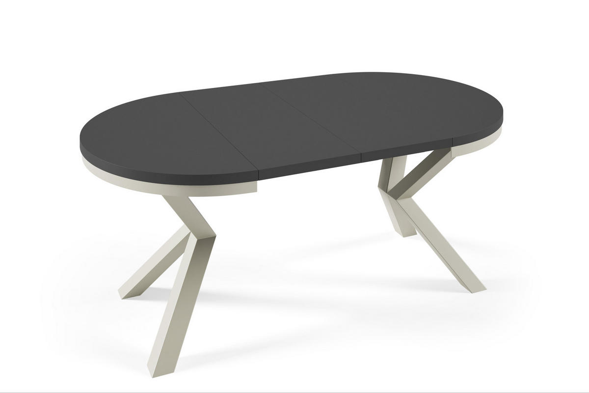 ESSTISCHE NORVIX - Schwarz, Holzwerkstoff (120/120/76cm) - Meblini