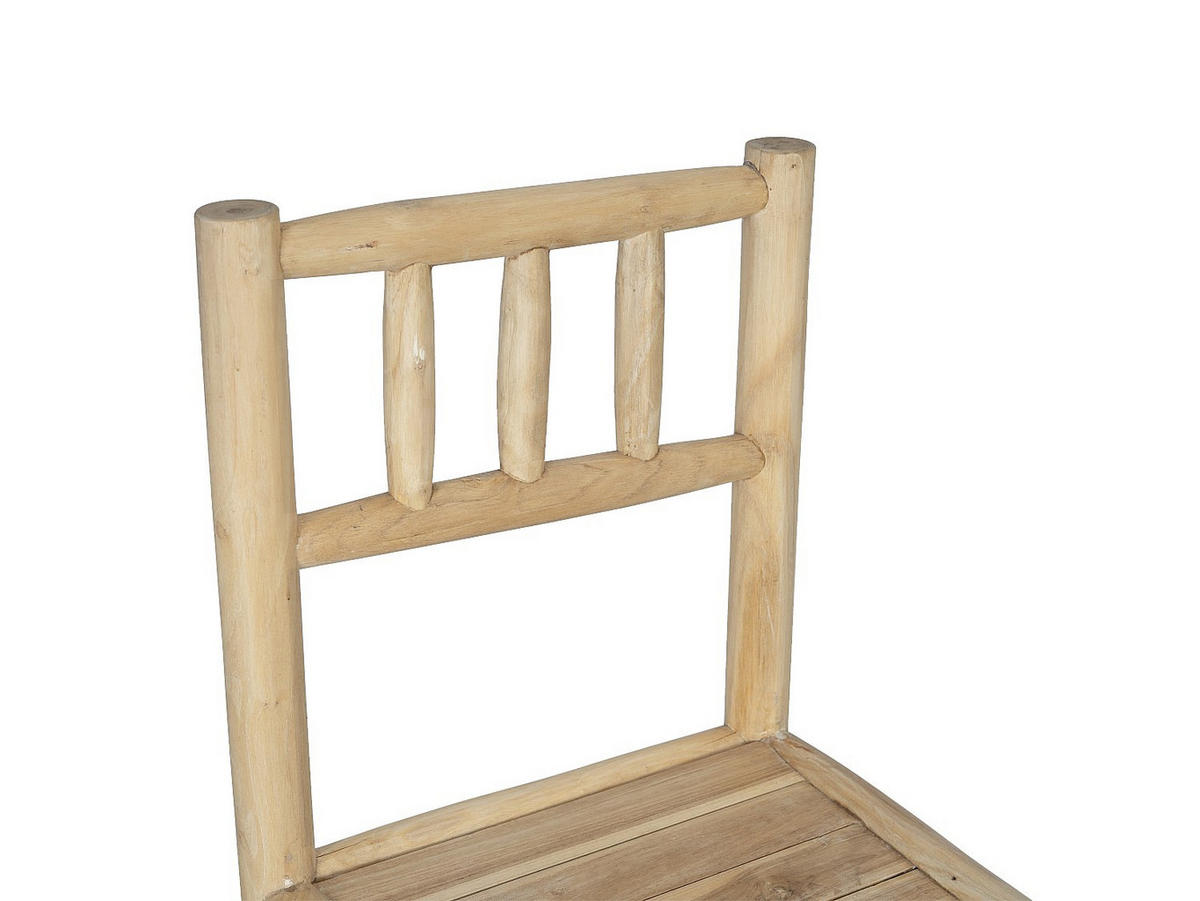 GARTENSTUHL - 45 cm x 54 cm - Holz, Platte - Naturfarben Hell - TULUM - Naturfarben, Holz (45/90/54cm) - Vente-Unique