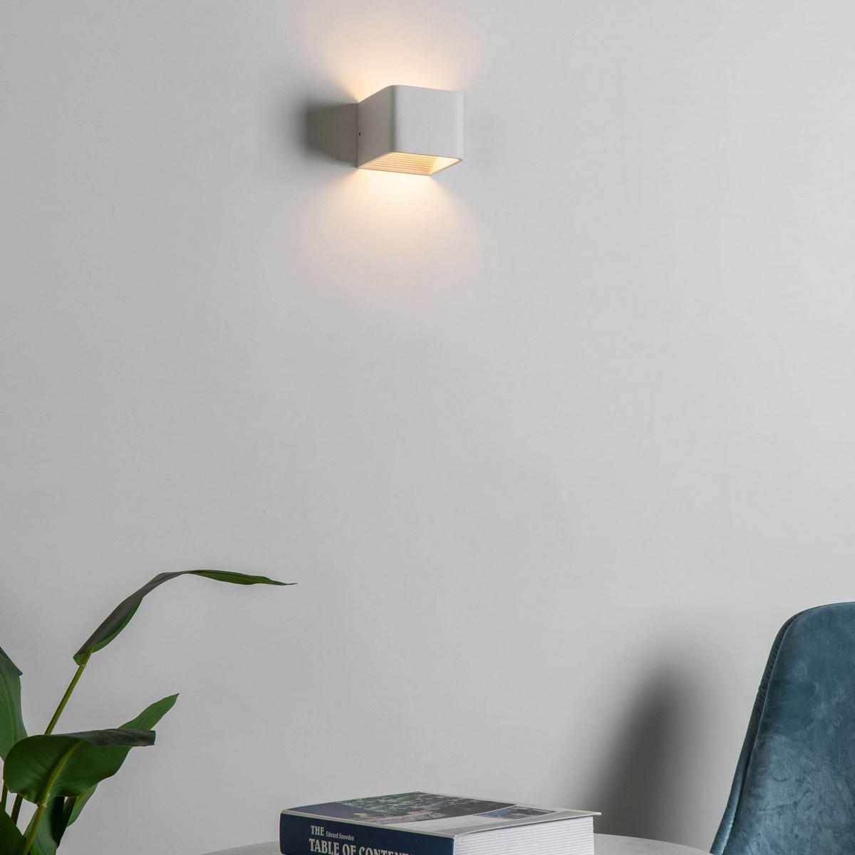 WANDLEUCHTE Quadra, Weiß, 10cm - Weiß, Metall (10/8/10cm) - KOSILUM
