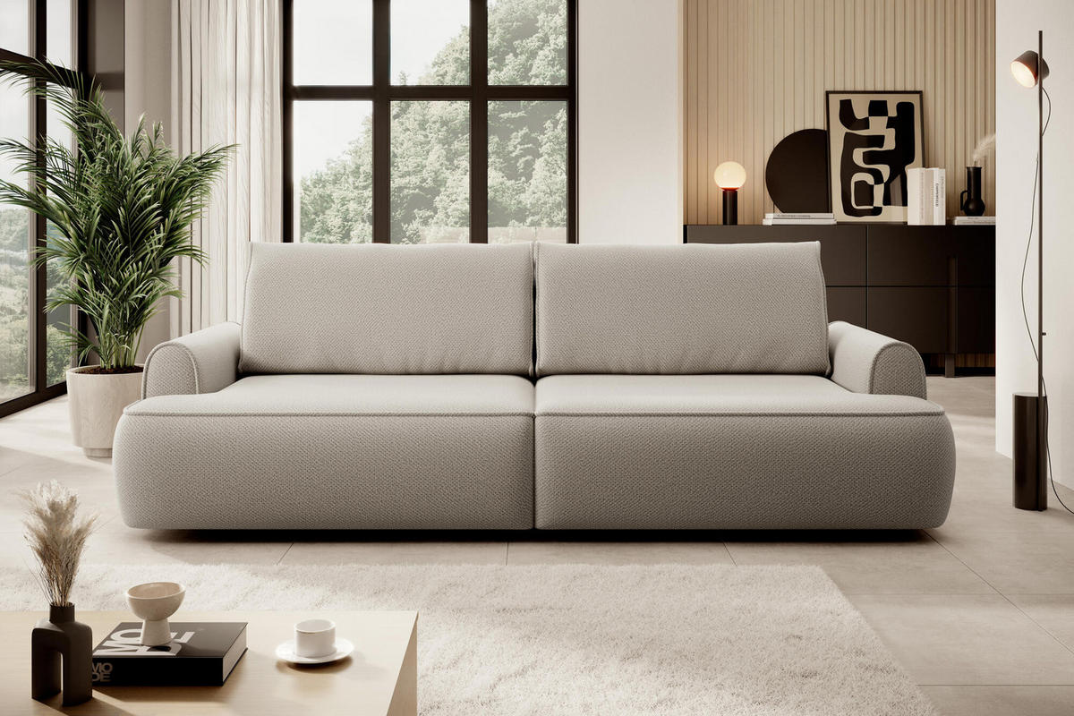 SOFA ONEGA Beige 250x102x85 cm - Beige, Textil (250/85/102cm) - FURNLUX