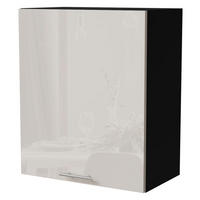 HÄNGESCHRANK Brerra W2/60 Schwarz / RAL 9001 creme Hochglanz 60 / 32,5 / 72cm - Creme/Schwarz, Holz/Holzwerkstoff (60/72/32.5cm) - Feldmann-Wohnen