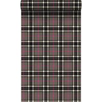 TAPETE Karomuster 53 cm x 10.05 m - Schwarz, Papier (53/1000cm) - Origin Wallcoverings