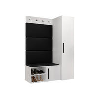 GARDEROBEN-SET Medi II - Schwarz/Weiß, Holzwerkstoff/Kunststoff (40/191/50cm) - MIRJAN24