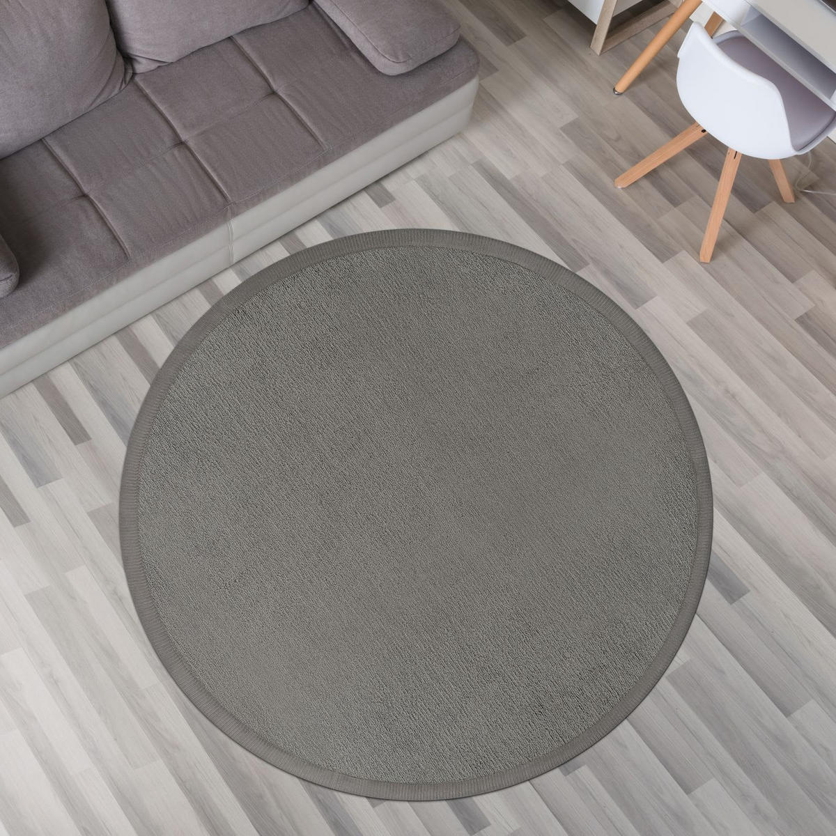 KINDERTEPPICH Grau Ø 160 cm - Grau, Kunststoff (160/160cm) - TT Home