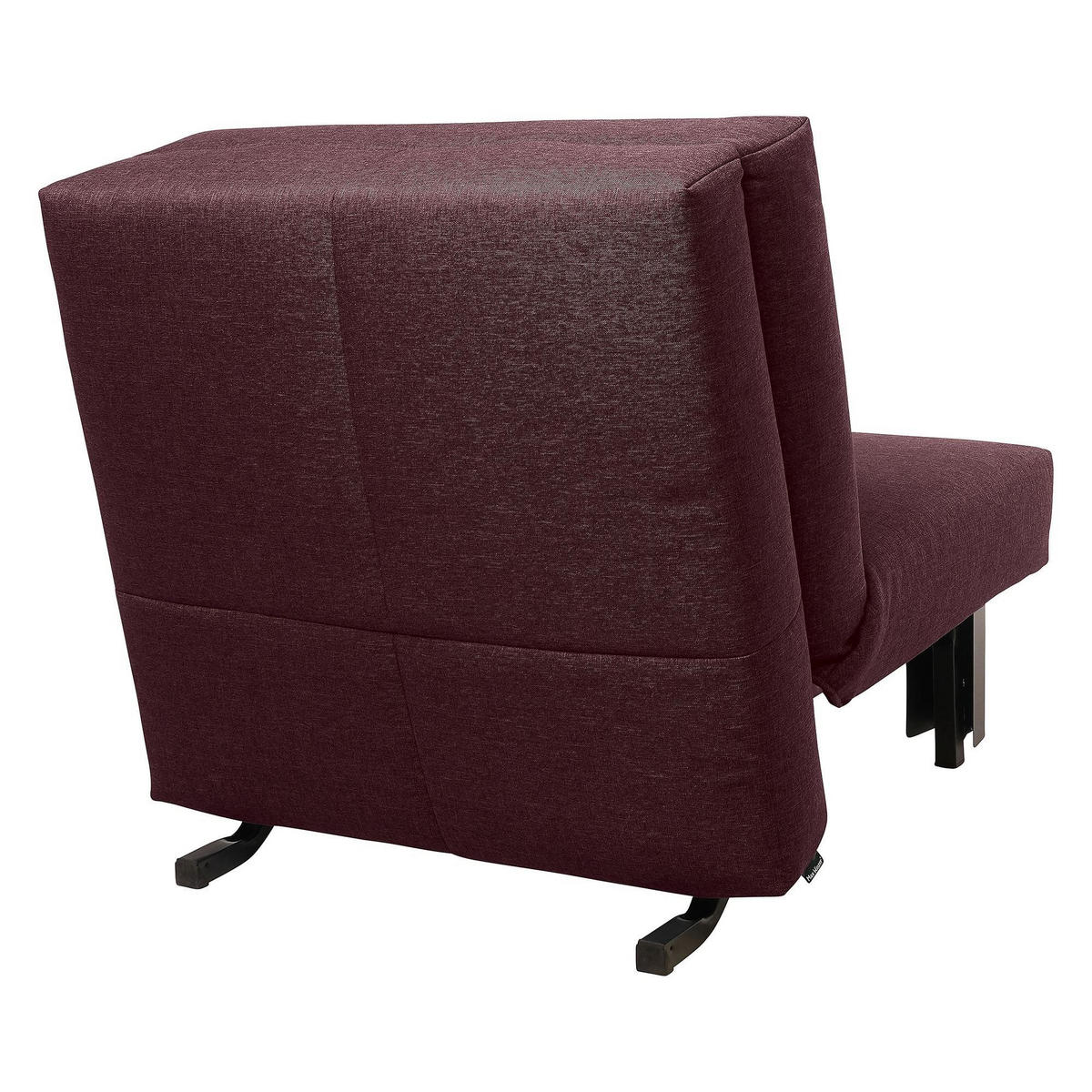 FALTSESSEL Kalomira Bezug Flachgewebe Metall schwarz / burgund - Weinrot, Kunststoff (100/85/85cm) - 58aufmkessel