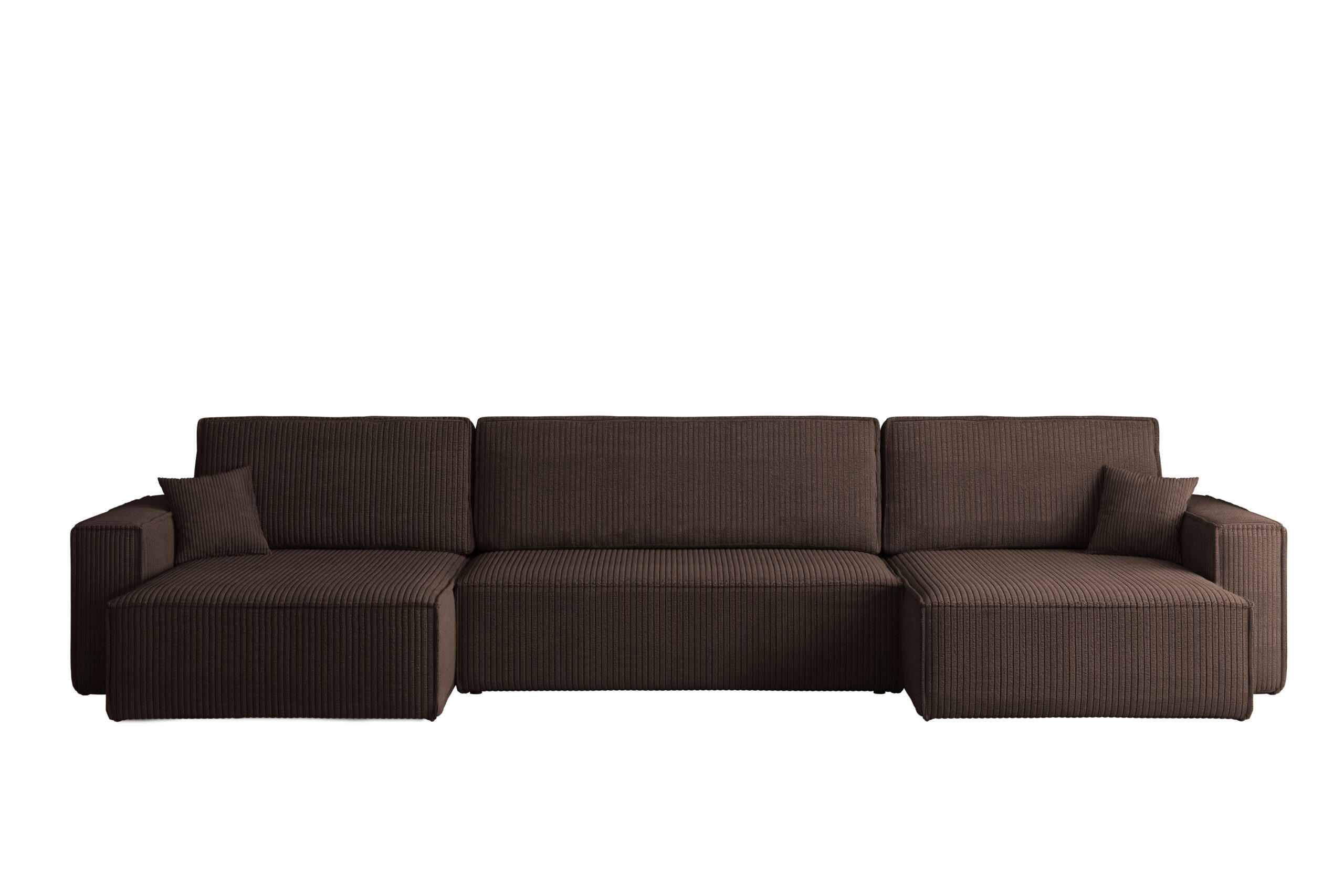 ECKSOFA Mit Schlaffunktion Und Bettkasten BEST U XL Stoff Poso Braun - Braun, Holz (142/372cm) - Kaiser Möbel