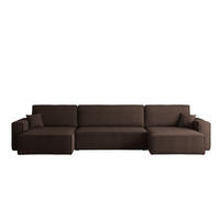 ECKSOFA Mit Schlaffunktion Und Bettkasten BEST U XL Stoff Poso Braun - Braun, Holz (142/372cm) - Kaiser Möbel