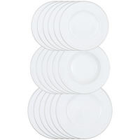 TELLERSET Anmut Platinum No.1 weiß 18er Set - Weiß, Keramik (1/1/1cm) - Villeroy & Boch