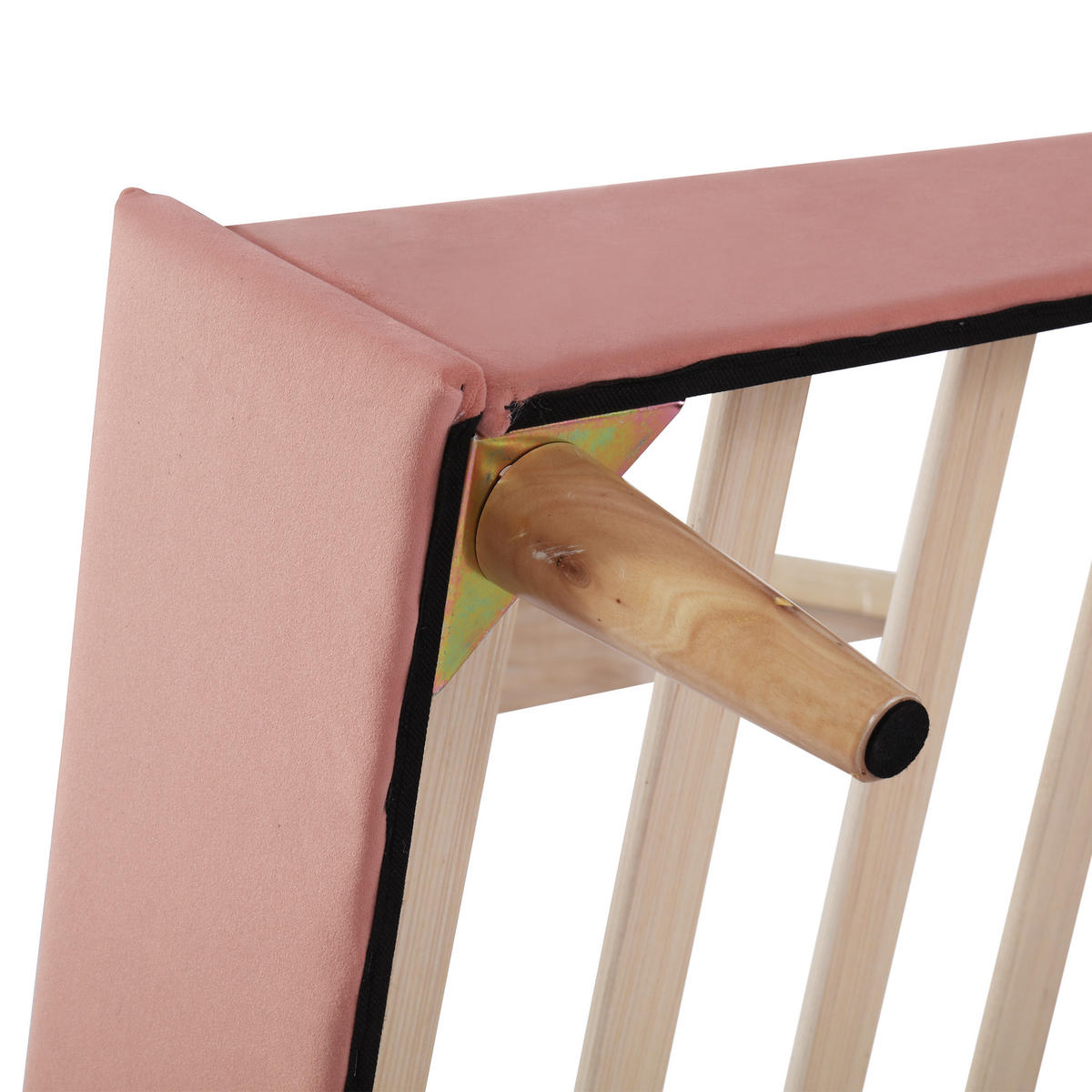 POLSTERBETT 90x200 Samt Höhenverstellbar Lattenrost Rosa - Pink, Holz - FLIEKS
