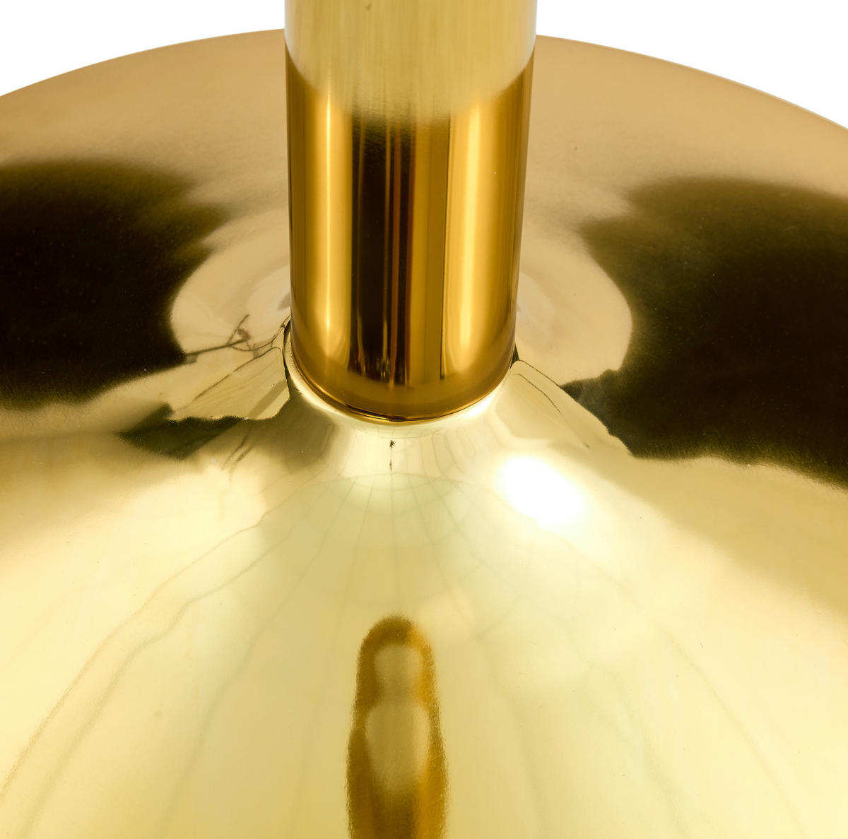 BARTISCH 85/85/76 cm mit Glasplatte und Metallgestell in Gold - Goldfarben, Holzwerkstoff (85/85/76cm) - BEAOK