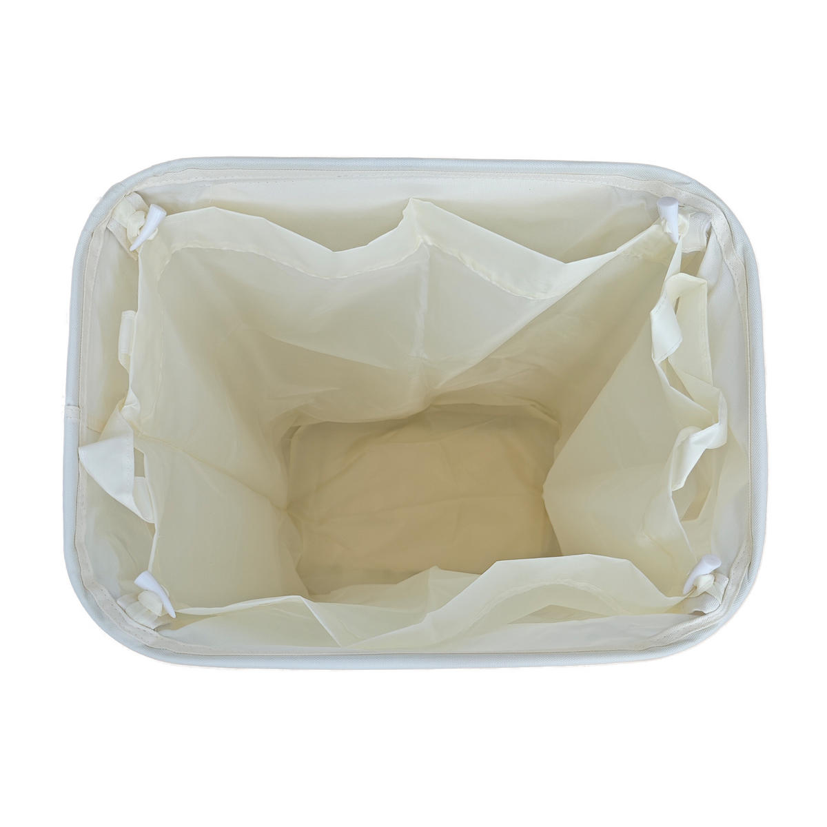 PFANDFLASCHEN-SAMMELBEHÄLTER - Beige, Kunststoff/Textil (43/70/33cm) - Relaxdays