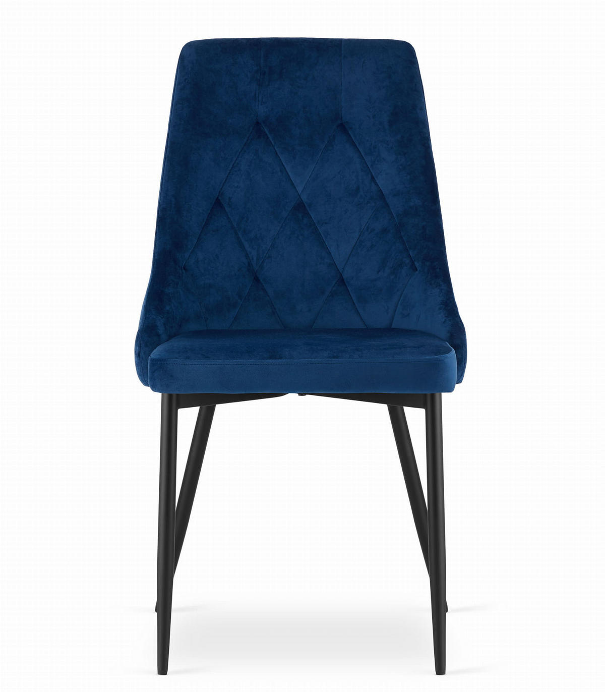 STUHL BRISIGHELLA 6-er Set, Blau, mit Samtstoff gepolstert - Blau, Textil/Metall (49/94/61cm) - Komodee