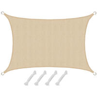 SONNENSEGEL Luftdurchlässig 300/200 cm Beige - Beige, Kunststoff (200/300cm) - Amanka