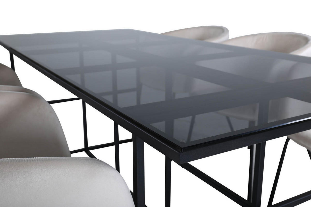 TISCHGRUPPE Grau - Grau, Holzwerkstoff (90/74/200cm) - ebuy24