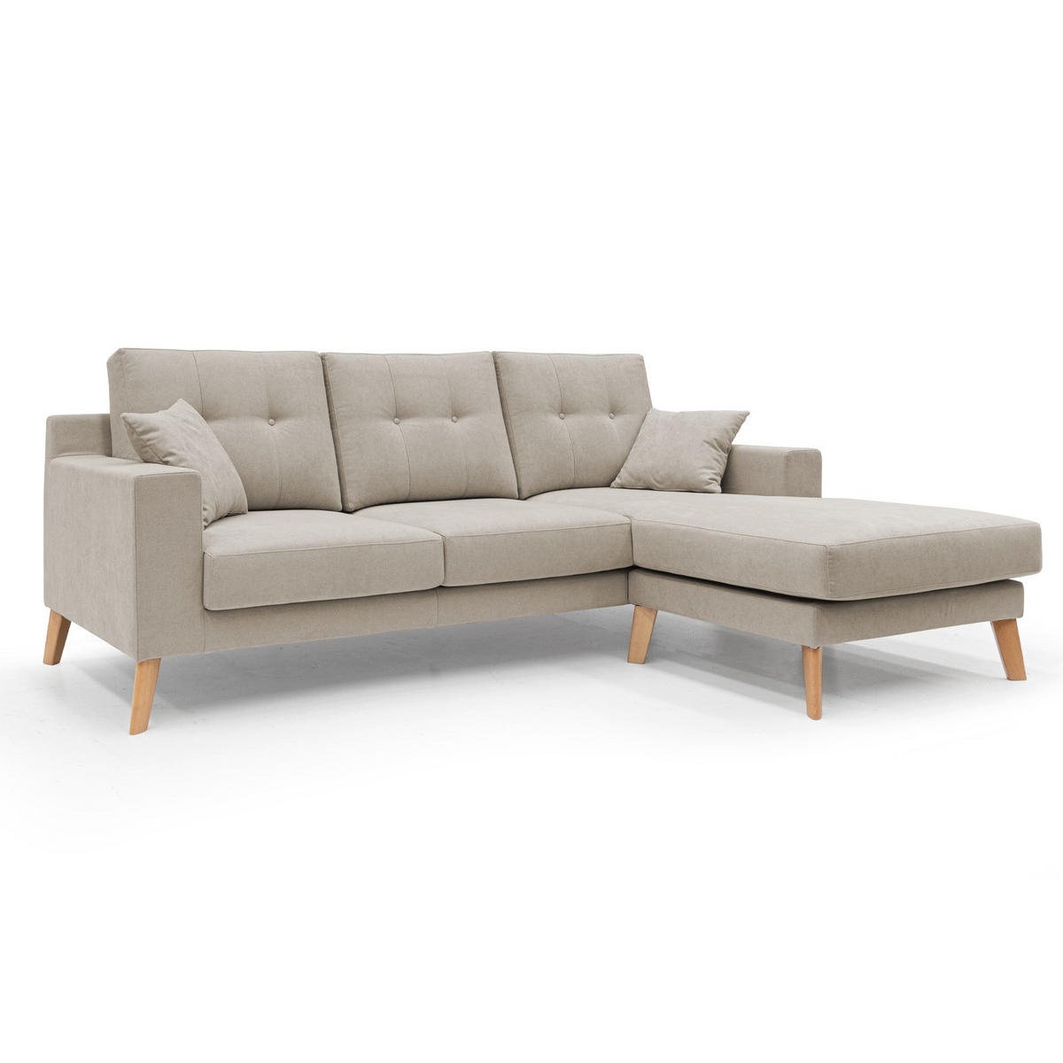 ECKSOFA Danish - Beige, Textil (237/91cm) - Divani.store