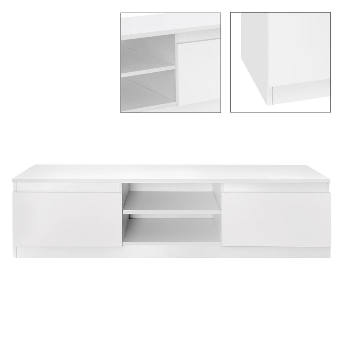 TV SCHRANK - Weiß, Holzwerkstoff (40/36/120cm) - ML-DESIGN