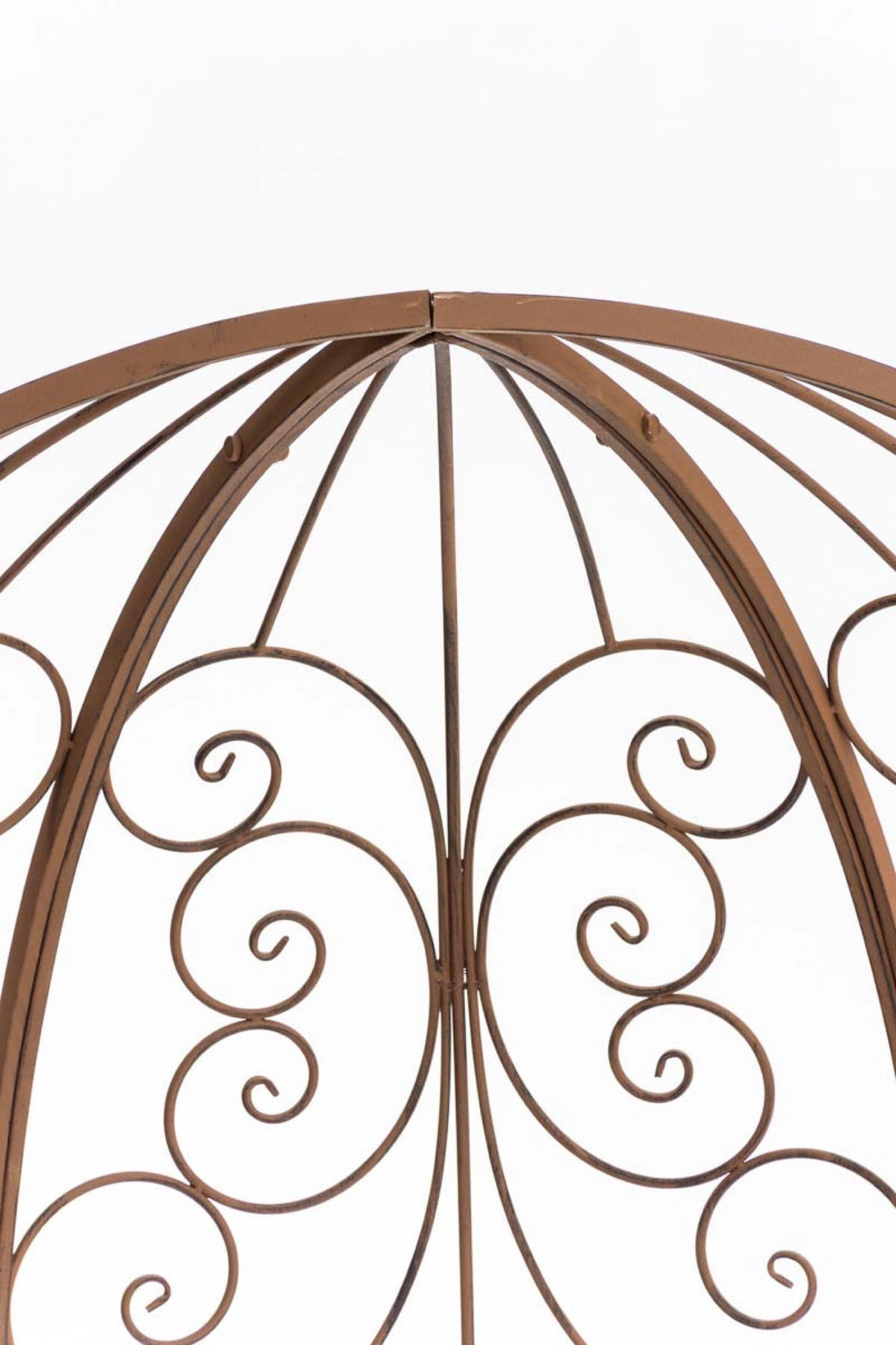 HALBPAVILLON Rosalia mit Sitzbank antik braun - Braun, Metall (120/178/58cm) - TPFGarden