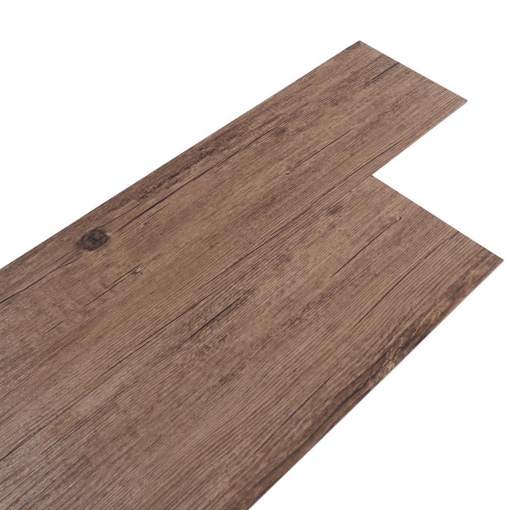 VINYLBODEN 5m²/36-TLG. selbstklebend PVC - Dunkelbraun, Kunststoff (0.2/91.5/15.2cm) - Livingandhome