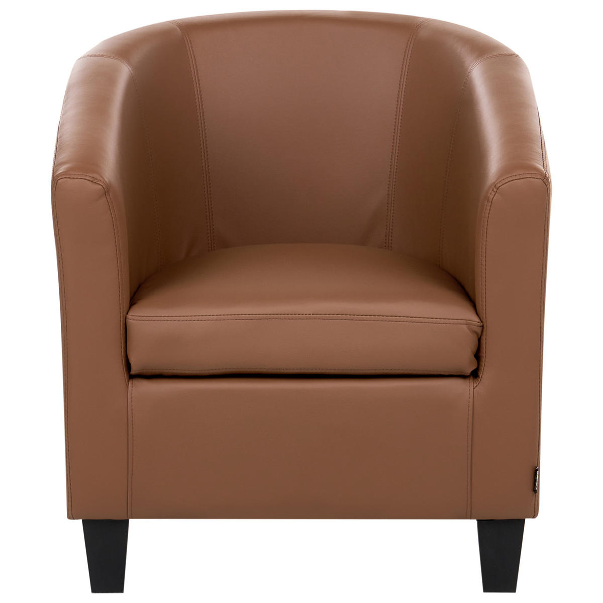 SESSEL Kunstleder Braun Borwick - Braun, Kunststoff (68/61/58cm) - Beliani