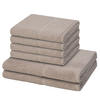 FROTTIERSET Pearl 6-teilig - Taupe, Textil (50/100cm) - MÖVE