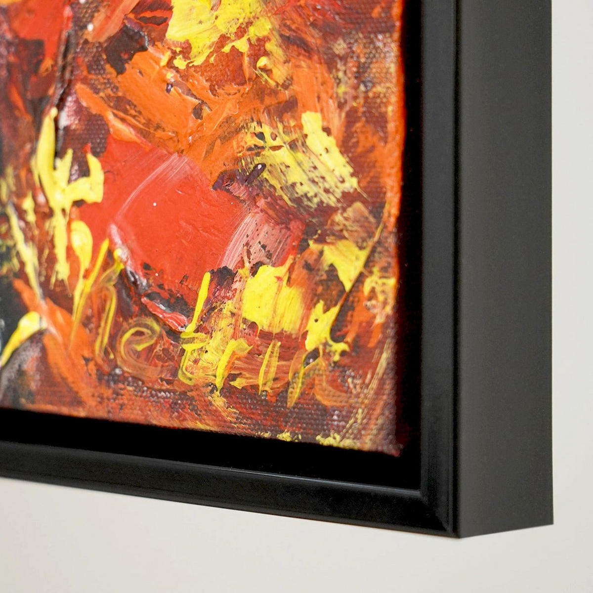 GEMÄLDE Papagei in der Sonne Schattenfugenrahmen Schwarz 100x100 cm - Schwarz, Holz (100/100cm) - YS-art gallery
