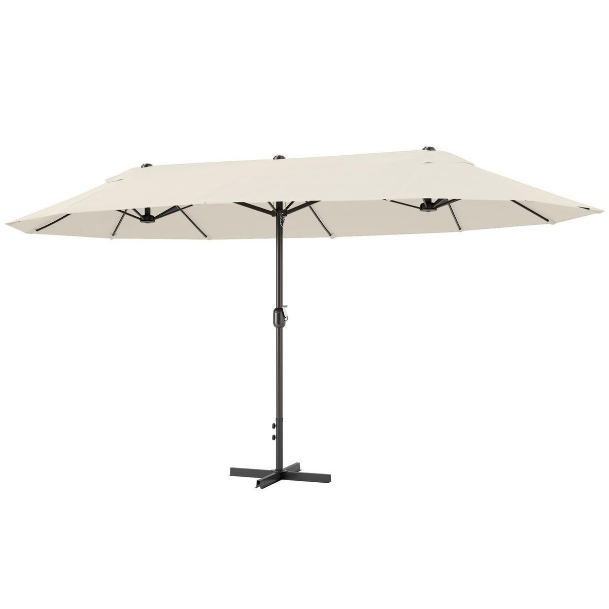 DOPPELSONNENSCHIRM Creme 460/270/240 cm - Creme, Metall (460/270cm) - PANGIVO