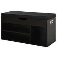 SCHUHBANK Schwarz 1 Stück - Schwarz, Kunststoff (30/43/80cm) - GiPP