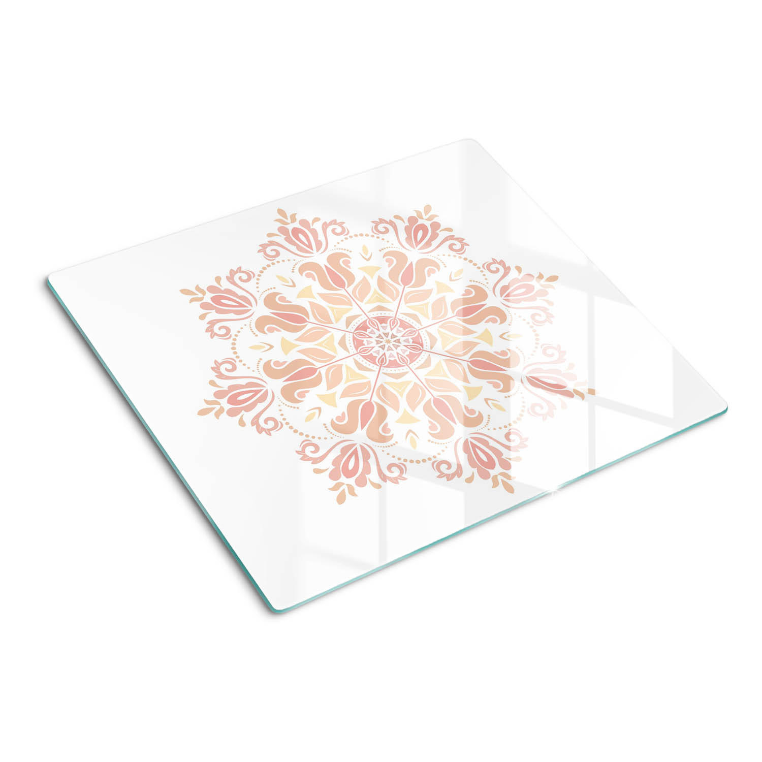 GLASPLATTE 60x52 cm Ornamentale Dekoration - Beige, Glas (60/0.4/52cm) - TULUP