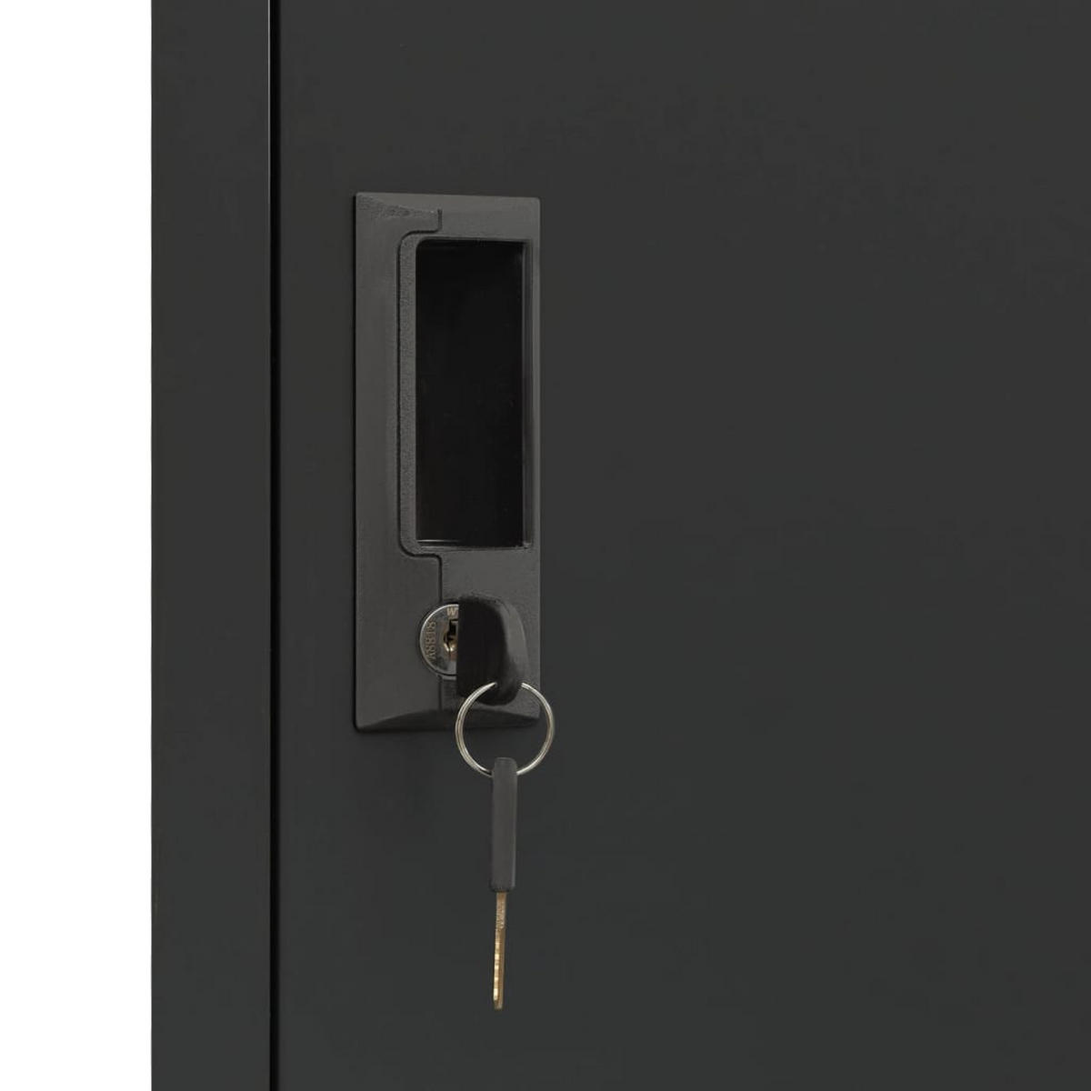 SCHLIESSFACHSCHRANK mit 1 Schließfach, 38/45/180 cm, aus Stahl, in Anthrazit - Anthrazit, Metall (38/180/45cm) - vidaXL